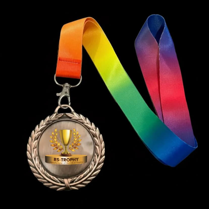 เหรียญรางวัลโลหะสีทองเเดงรมดำ